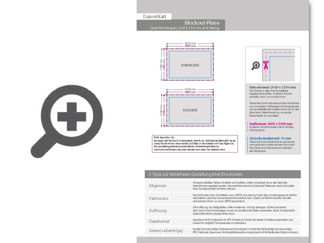 Product Bild hochwertige_blockout-plane_200_x_150_cm__4_4-farbig_bedruckt____sen_im_abstand_von_50_cm_oben_und_unten