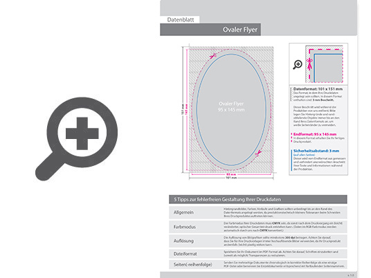 Product Bild flyer_oval_9_5_cm_x_14_5_cm__einseitig_bedruckt