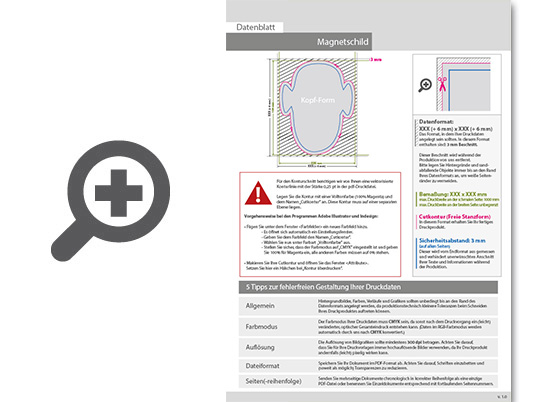Product Bild hochwertiges_magnetschild_in_kopf-form