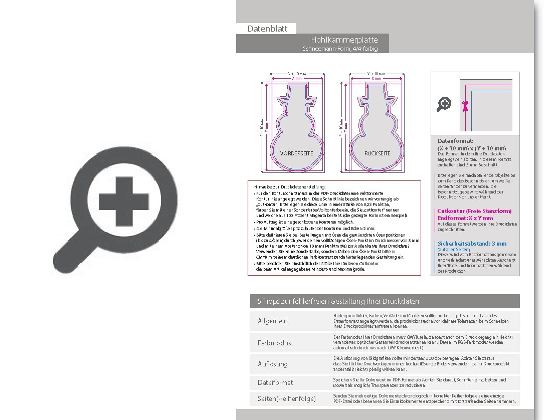 Product Bild hohlkammerplatte_in_schneemann-form_konturgefr__st___beidseitig_4_4-farbig_bedruckt