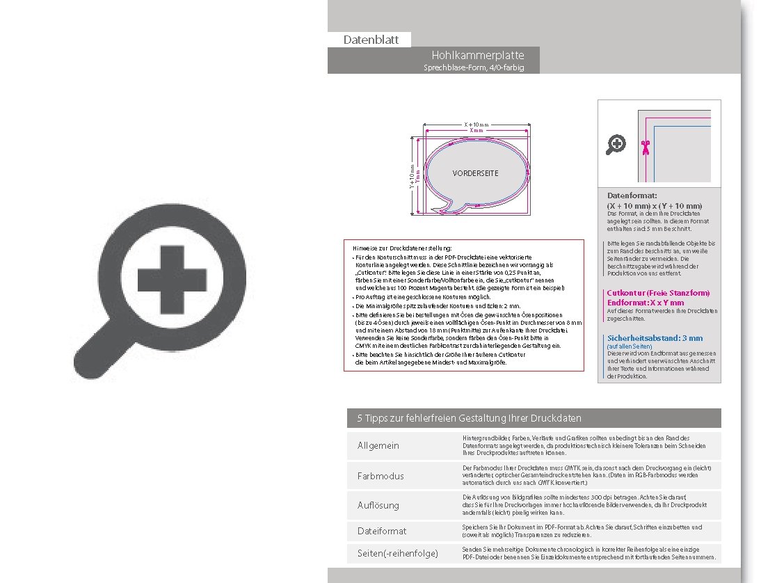 Product Bild hohlkammerplatte_in_sprechblase-form_konturgefr__st___einseitig_4_0-farbig_bedruckt