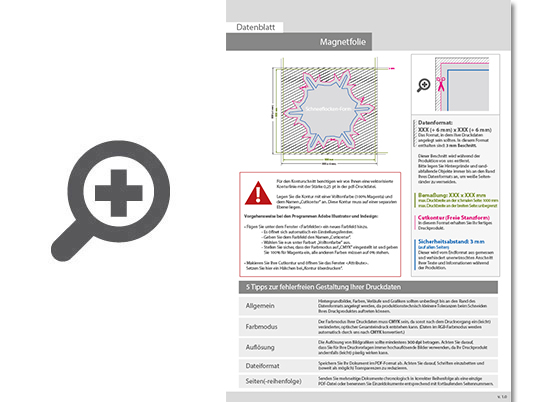 Product Bild magnetische_wechselwerbung_in_schneeflocke-form___einseitig_4_0-farbig_bedruckt
